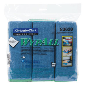 Kimberly-Clark Professional WypAll Microfiber Cloths, Blue View Product Image