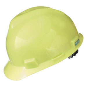 MSA V-Gard Protective Caps, Fas-Trac Ratchet, Cap, Hi-Viz Yellow Green View Product Image