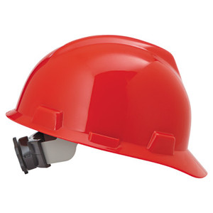 MSA V-Gard Protective Caps, Fas-Trac Ratchet, Cap, Red View Product Image