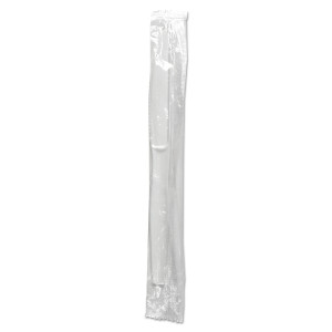Boardwalk Mediumweight Wrapped Polystyrene Cutlery, Knife, White, 1,000/Carton View Product Image