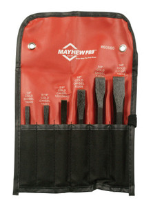 Mayhew 6 Pc. Cold Chisel Kit, Alloy Steel, English, Pouch View Product Image