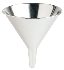 Plews Funnels, 10 oz, Tin Coated, 4 1/2 in dia. View Product Image