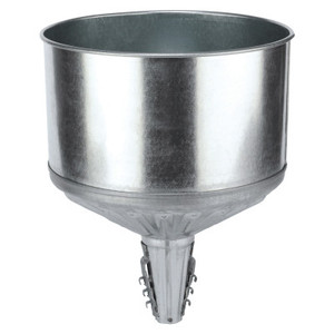 Plews Funnels, Tractor Lock-On with Screen, 8 qt, Galvanized Steel View Product Image