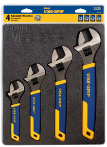 Stanley Products 4-pc Adjustable Wrench Tray Set, 6 in, 8 in, 10 in, 12 in View Product Image