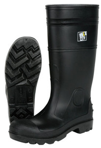 MCR Safety Steel Toe Boots, Size 12, 16 in H, PVC, Black View Product Image