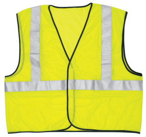 MCR Safety Class II Safety Vests, Large, Fluorescent Lime View Product Image