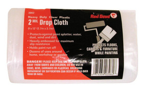 Red Devil 2-MIL. 9'X12' PLASTIC DROP CLOTH View Product Image