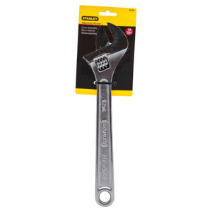 Stanley Products Adjustable Wrench, 12 in Long, 1-3/8 in Opening, Chrome View Product Image
