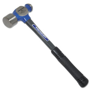 Vaughan Ball Pein Hammer, Straight Fiberglass Handle, 14 3/4 in, Forged Steel 32 oz Head View Product Image