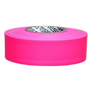 Presco Flagging Tape, 1 3/16 in x 150 ft, Pink Glo 764-FLAG-PINKGLO View Product Image