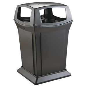 Newell Rubbermaid Ranger Fire-Safe Container, Square, Structural Foam, 45gal, Black View Product Image