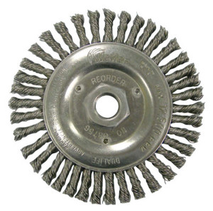 Weiler Roughneck Stringer Bead Wheel, 5 in D x 3/16 W, .02 Wire, 12,500 rpm View Product Image