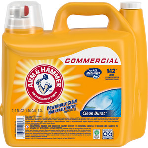 Arm & Hammer Dual HE Clean-Burst Liquid Laundry Detergent, 213 oz Bottle, 2/Carton View Product Image