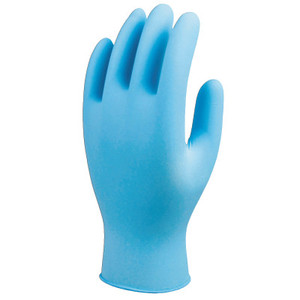 SHOWA N-DEX 8005 Series Disposable Nitrile Gloves, Powdered, 8 mil, Small, Blue View Product Image