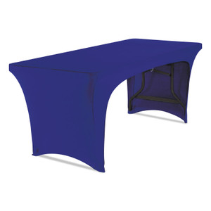 Iceberg Stretch-Fabric Table Cover, Polyester/Spandex, 30" x 72", Blue View Product Image