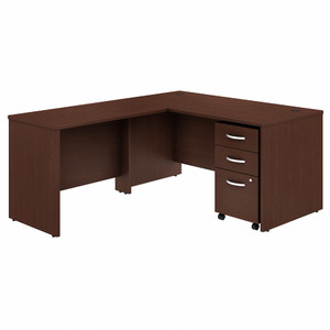 Bush Business Furniture Studio C 60W x 30D L Shaped Desk with Mobile File Cabinet and 42W Return View Product Image