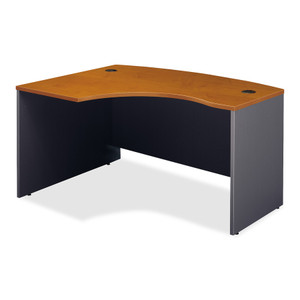 Bush Business Furniture Series C60W x 43D Left Hand L-Bow Desk Shell in Natural Cherry View Product Image