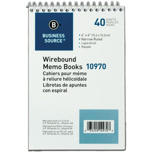 Business Source Wirebound Memo Books View Product Image