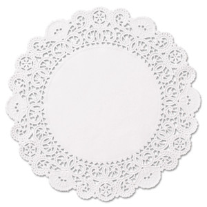 Hoffmaster Brooklace Lace Doilies, Round, 6", White, 2000/Carton View Product Image