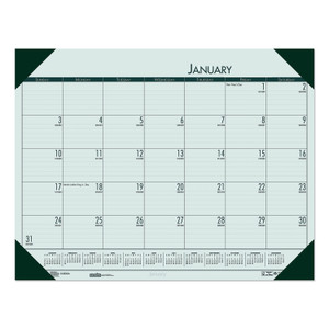 House of Doolittle Recycled EcoTones Woodland Green Monthly Desk Pad Calendar, 22 x 17, 2021 View Product Image