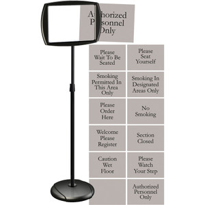 MasterVision Interchangeable Floor Pedestal Sign View Product Image