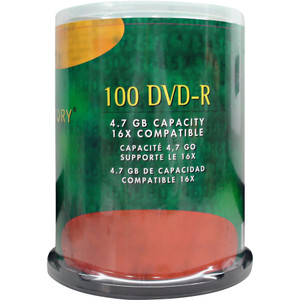 Compucessory DVD Recordable Media - DVD-R - 16x - 4.70 GB - 100 Pack View Product Image