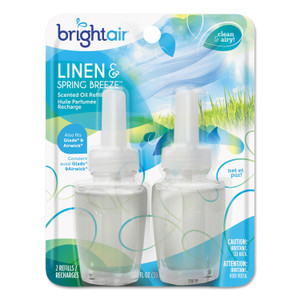 BRIGHT Air Electric Scented Oil Air Freshener Refill, Linen & Spring Breeze, 0.67 oz Jar, 2/Pack View Product Image