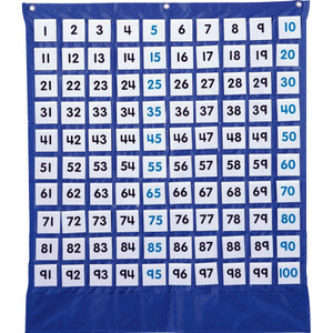 Carson-Dellosa Education Hundreds Pocket Chart with 100 Clear Pockets, Colored Number Cards, 26 x 30 View Product Image