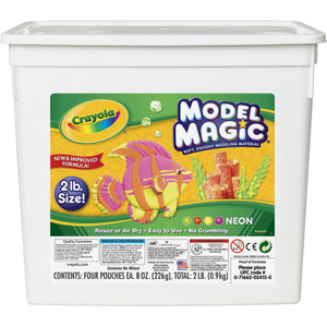 Crayola Model Magic Modeling Compound, 8 oz each/Neon, 2 lbs. View Product Image