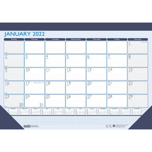 House of Doolittle 100% Recycled Contempo Desk Pad Calendar, 22 x 17, Blue, 2022 View Product Image