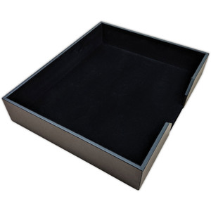 Dacasso Black Leatherette 17" x 14" Conference Pad Holder without Coaster Holders View Product Image