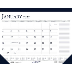 House of Doolittle Recycled Two-Color Monthly Desk Calendar with Large Notes Section, 18.5 x13, 2021 View Product Image