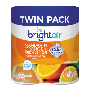 BRIGHT Air Automatic Spray Air Freshener Refill, Mandarin Orange and Fresh Lemon, 2/Pack View Product Image