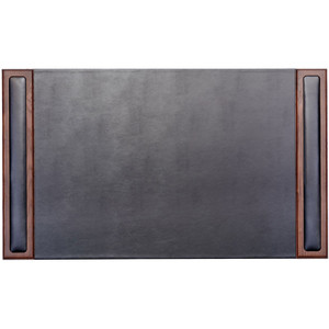 Dacasso Walnut &amp; Leather 34 x 20 Side-Rail Desk Pad View Product Image