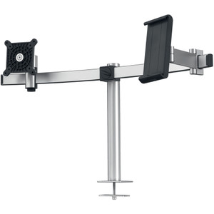 DURABLE Desk Mount for Monitor, Tablet, Curved Screen Display - Silver View Product Image