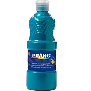 Prang Ready-to-Use Tempera Paint, Turquoise Blue, 16 oz Dispenser-Cap Bottle View Product Image