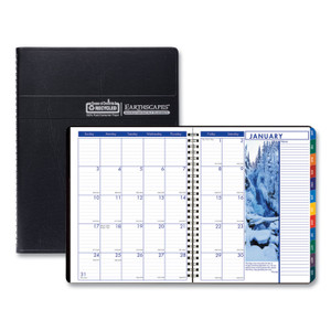 House of Doolittle Recycled Earthscapes Weekly/Monthly Planner, 11 x 8.5, Black, 2021 View Product Image
