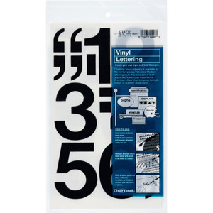 Chartpak Press-On Vinyl Numbers, Self Adhesive, Black, 3"h, 10/Pack View Product Image