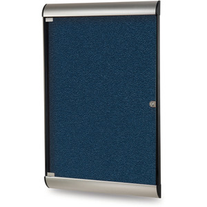 Ghent Silhouette Enclosed with 195 Navy Vinyl Tackboard View Product Image