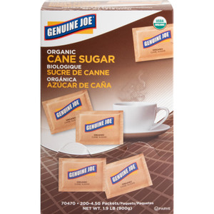 Genuine Joe Turbinado Natural Cane Sugar Packets View Product Image