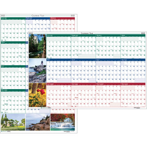 House of Doolittle Recycled Earthscapes Nature Scene Reversible Yearly Wall Calendar, 24 x 37, 2022 View Product Image