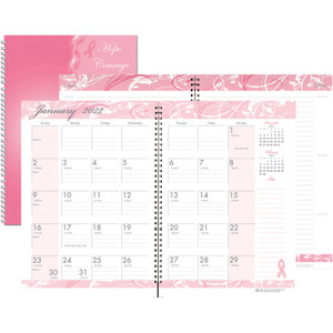 House of Doolittle Recycled Breast Cancer Awareness Monthly Planner/Journal, 10 x 7, Pink, 2021 View Product Image