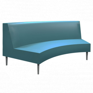 HPFI Eve Curved Loveseat, Inside Facing View Product Image