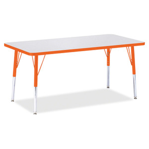 Jonti-Craft Berries Orange Edge Rectangle Table View Product Image