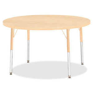 Jonti-Craft Berries Elementary Height. Maple Top/Edge Round Table View Product Image