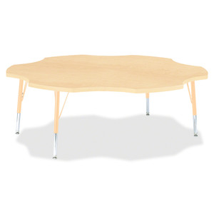 Jonti-Craft Berries Toddler Maple Laminate Six-leaf Table View Product Image