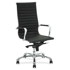 Lorell Modern Chair Series High-back Leather Chair View Product Image