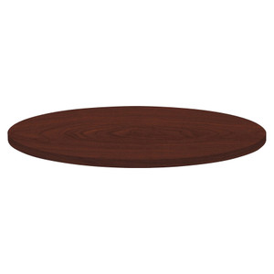 Lorell Round Invent Tabletop - Mahogany View Product Image