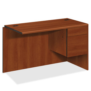 HON 10700 "L" Workstation Return, Right 3/4 Pedestal, 48w x 24d x 29 1/2h, Cognac View Product Image