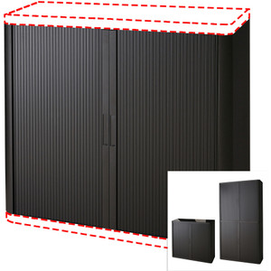 Door Kit with Cabinet Sides for easyOffice 41" and 80" Black Storage Cabinet Top, Back Base and Shelves View Product Image